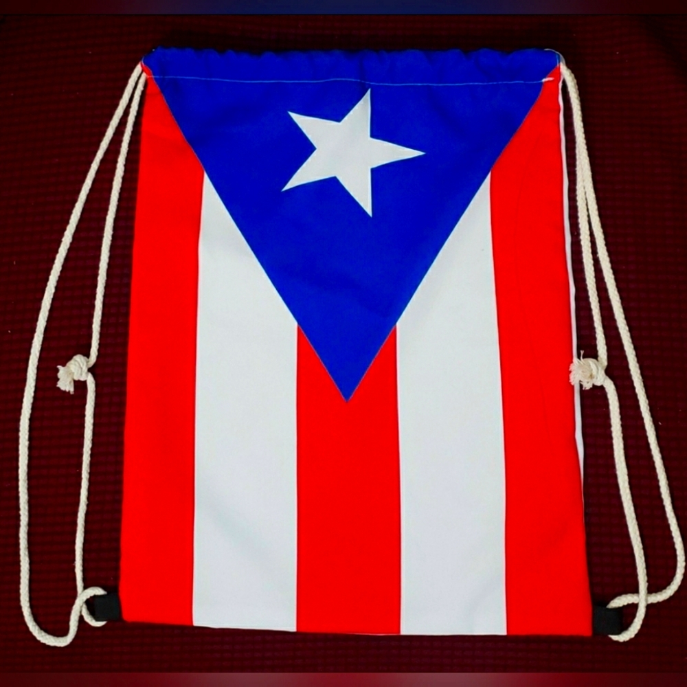 Puerto Rico Flag Drawstring Bag